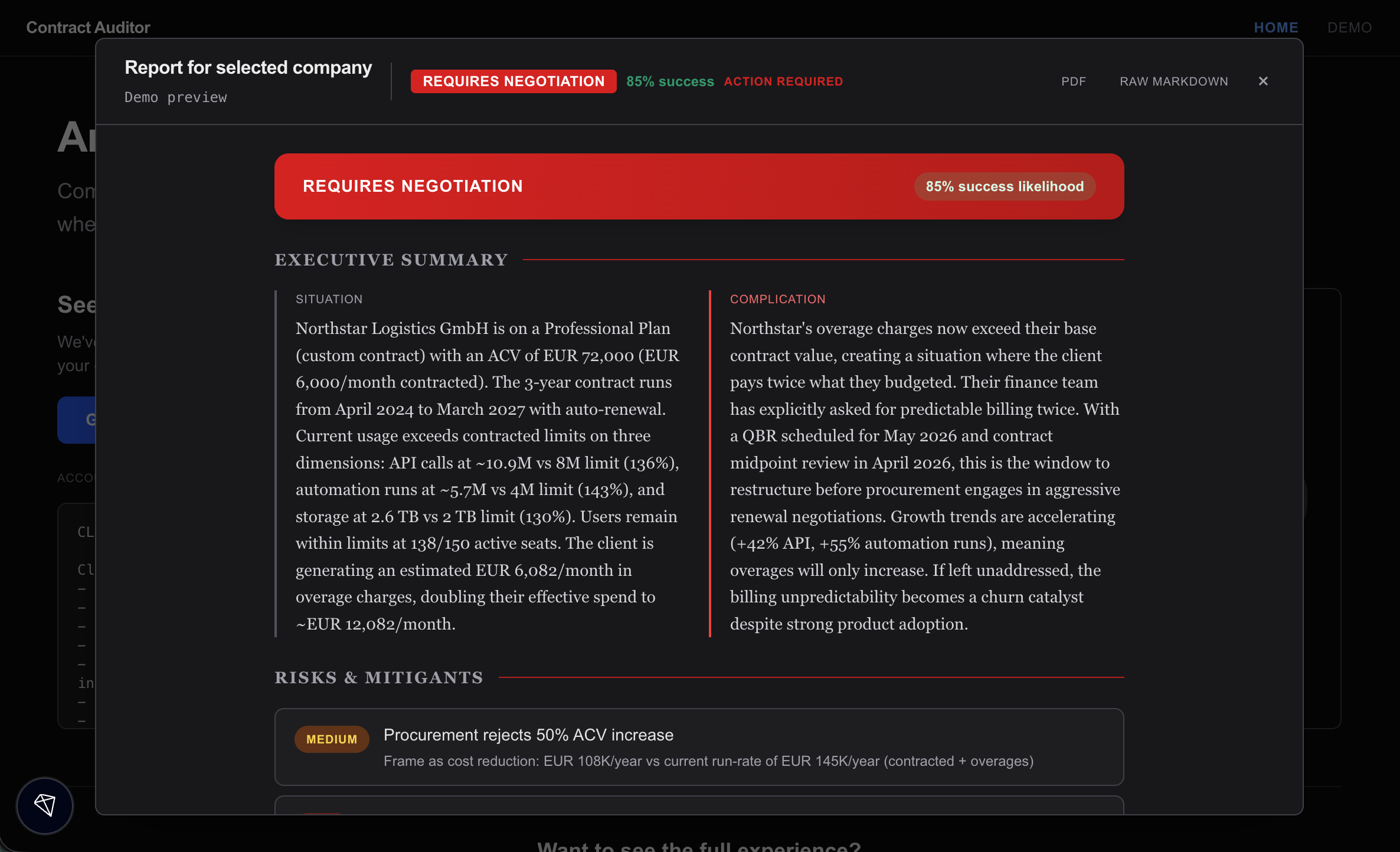 Generated Report Detail
